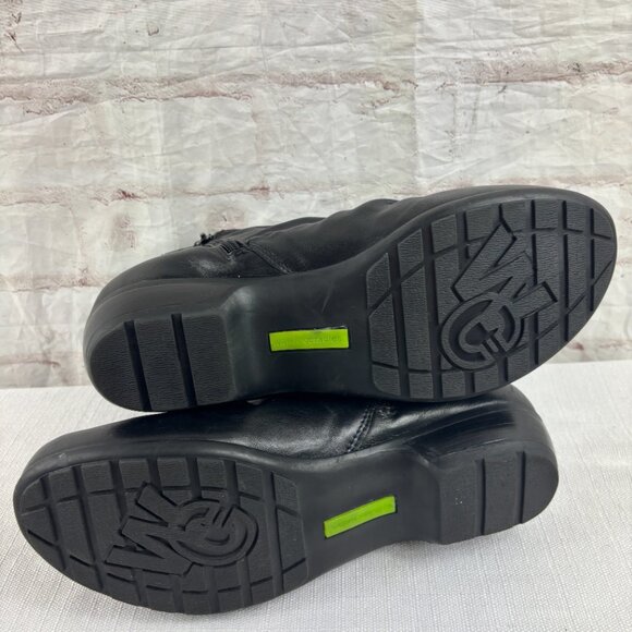 Walking Cradles Women's 10.5 WW Esme Black Leather Ruched Ankle Booties - Picture 9 of 9